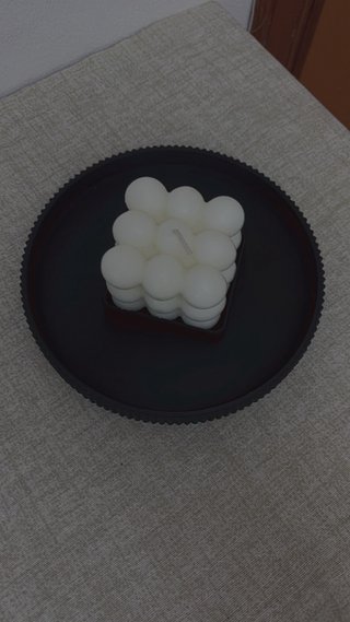 Portacandele decorativo nero e bianco