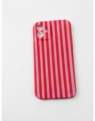 Custodia iPhone 12 Righe Rosa