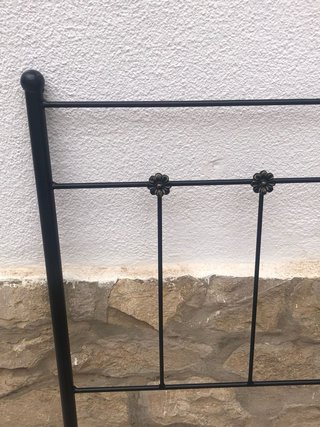 Cabezal cama metálico 140cm negro