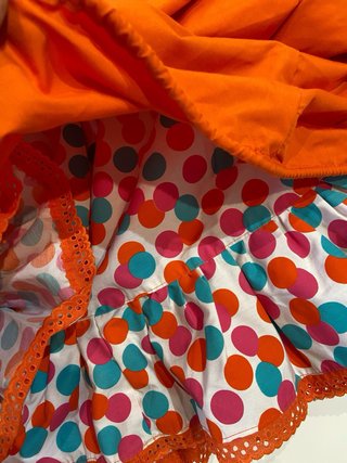 344 Traje Flamenca Naranja Talla 38