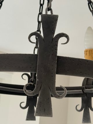 Lámpara de forja rústica/medieval