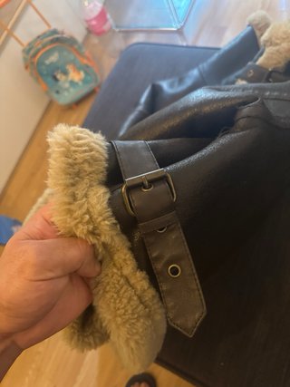 Chaqueta de aviador marrón con forro