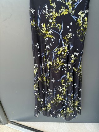 Vestido largo tul flores M