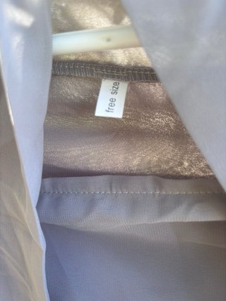 Khimar gris de tres capas