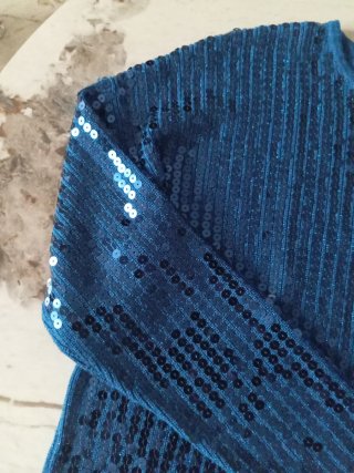 Jersey azul lentejuelas