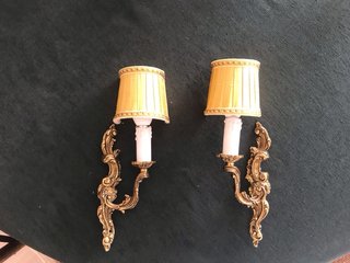 Pareja apliques bronce estilo antiguo