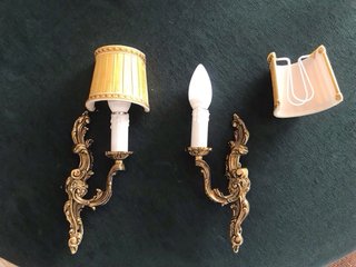 Pareja apliques bronce estilo antiguo