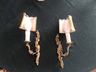 Pareja apliques bronce estilo antiguo