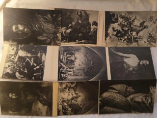 9 postales antiguas arte sacro Fototipia Thomas