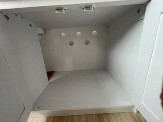 Mueble arenero doble blanco