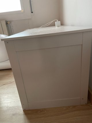 Mueble arenero doble blanco