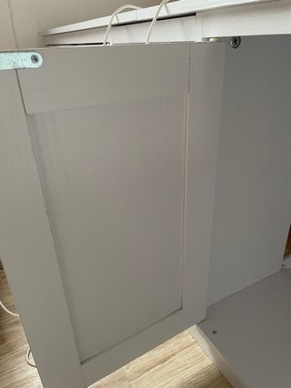 Mueble arenero doble blanco