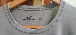 Camiseta Hollister Sport Knit Gris Talla M