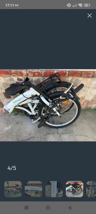 Bicicleta Plegable Blanca