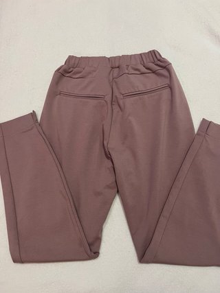 Pantalón largo de pinza rosa elegante talla S 36