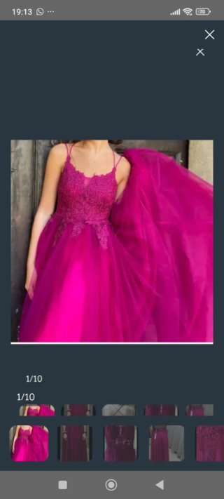 Vestido fiesta rosa talla S