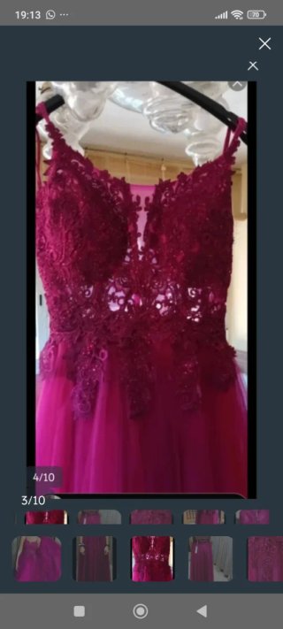 Vestido fiesta rosa talla S