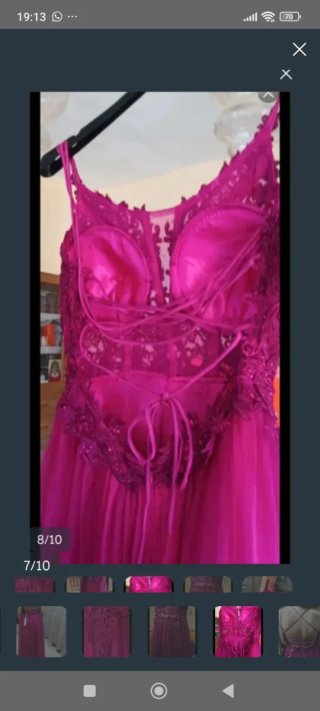 Vestido fiesta rosa talla S