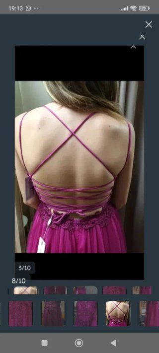 Vestido fiesta rosa talla S