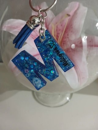 Llavero personalizado Stitch azul