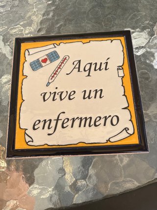 Azulejo Aquí vive un enfermero