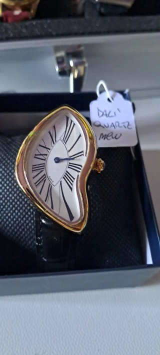 Orologio Dali melting oro e nero