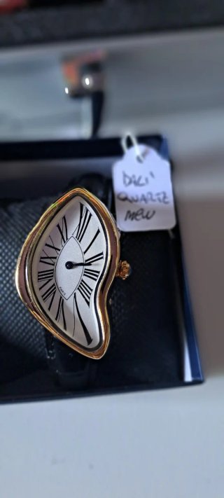 Orologio Dali melting oro e nero