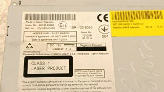 Sistema audio / radio cd TOYOTA AURIS (E18)