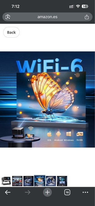 Proyector Ameela 30k Lumens WiFi Bluetooth