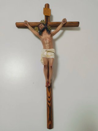 Crucifijo Olot Jesucristo años 70 Impecable