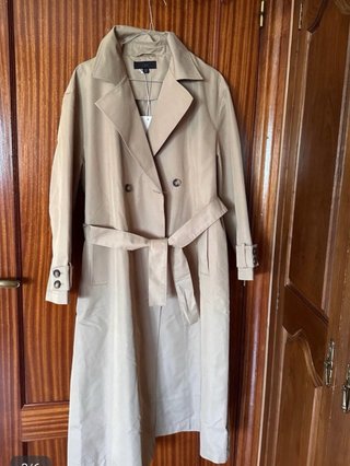 Gabardina larga Zara Beige