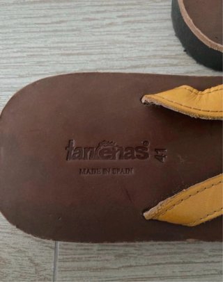 Chanclas Tarifeña Marrón y Amarillo Talla 41