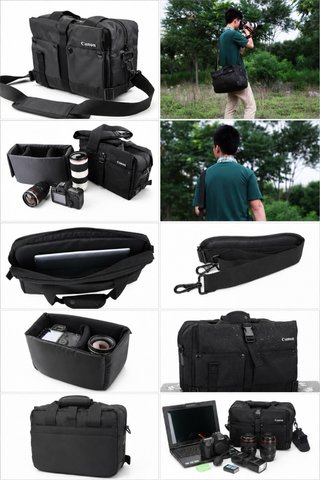 Bolso Cámara Canon Negro Nuevo