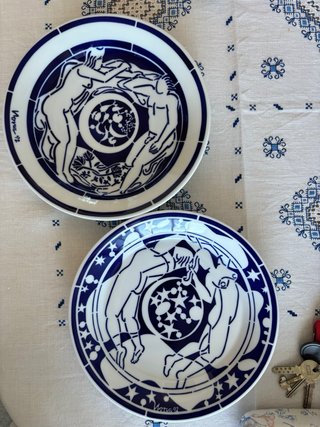 Plato Decorativo Sargadelos Azul y Blanco