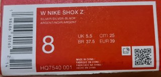 Nike Shox Zapatillas Talla 39 Gris/Plata