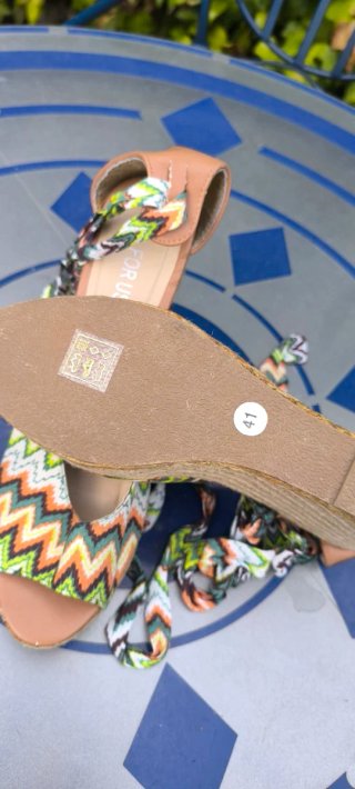 Sandalias For Us Tacón Multicolor