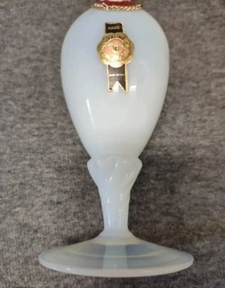 Jarrón soliflor opalina