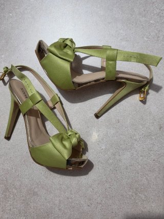 Tacones Sisse Verdes y Dorados Fiesta