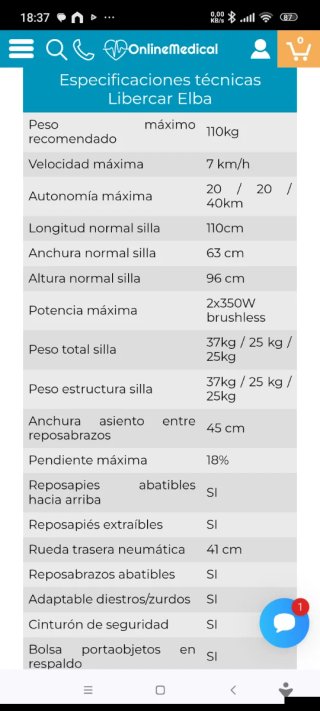 Silla de ruedas eléctrica