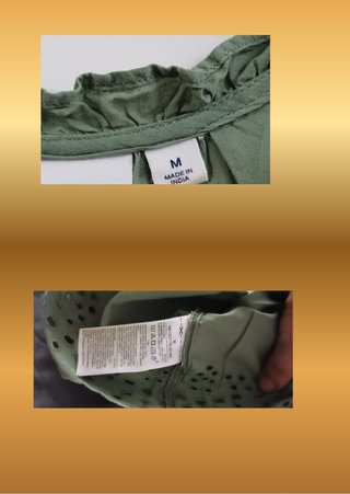 Blusa GAP verde bordada