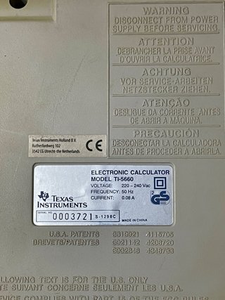 Calculadora Texas Instruments TI-5660