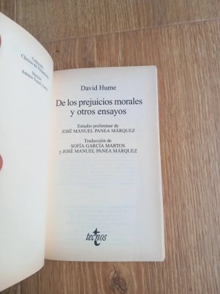 DAVID HUME: De los prejuicios morales y otros ensa