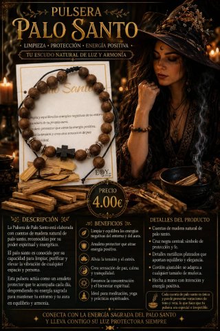 Pulsera Palo Santo - Limpieza y Protección