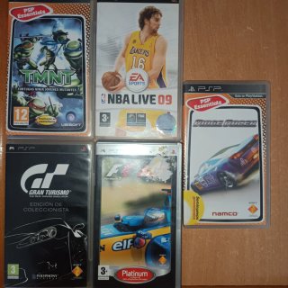 5 Juegos PSP: TMNT, NBA Live 09, Gran Turismo, Rid