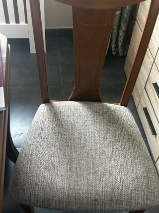 Mesa de salon madera maciza con 6 sillas