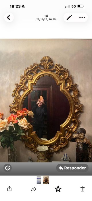 Espejo Vintage Dorado 90x128 cm