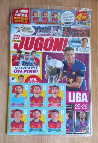 Revista Jugon 232 precintada 6 cromos del mundial