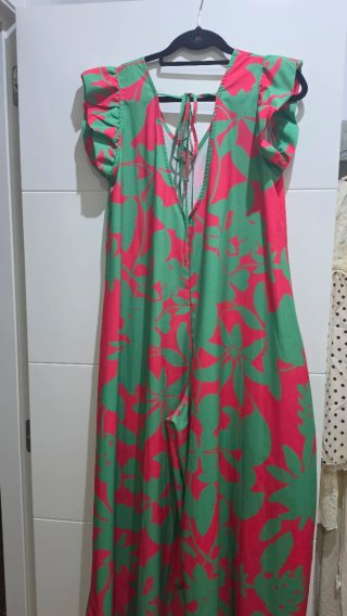 Mono ancho vaporoso estampado