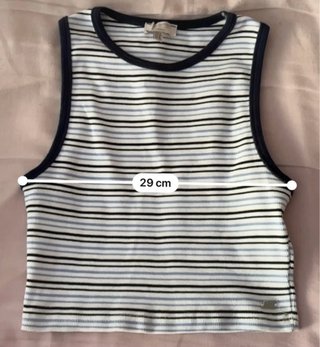 Top de rayas azul y blanco