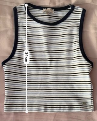 Top de rayas azul y blanco